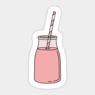 Strawberry milk Sticker